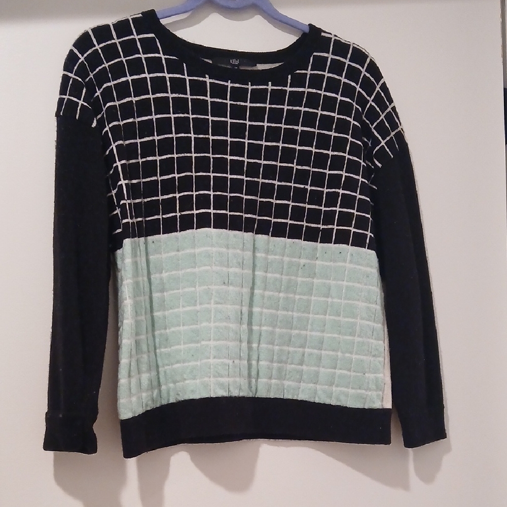 Tibi Colorblock Checkered Sweater